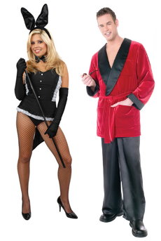 Hugh Hefner and Playboy Bunny Costume for Couples Picture